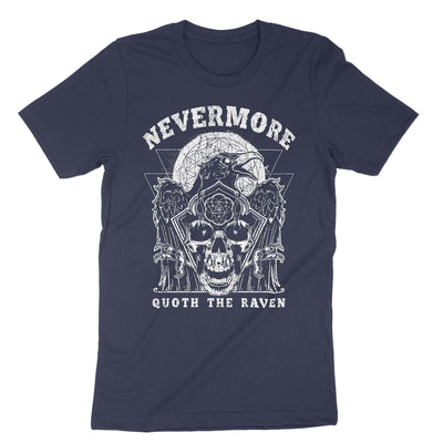 Navy Nevermore (with Raven) T-Shirt#color_navy