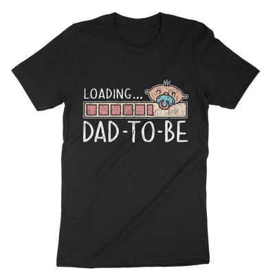 Black Dad To Be Loading T-Shirt#color_black