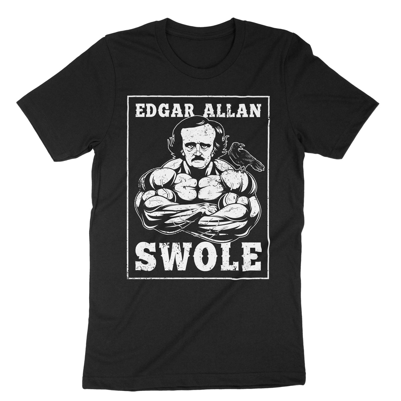 Black Edgar Allan Swole T-Shirt#color_black