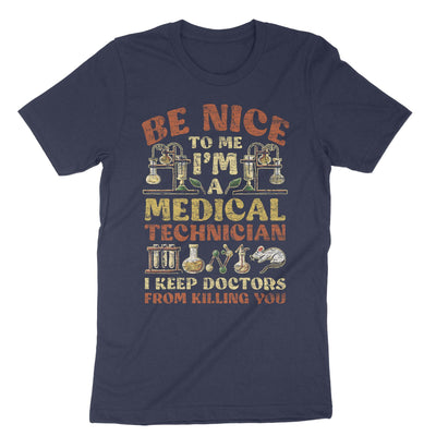 Navy Funny Medical Lab Tech T-Shirt#color_navy
