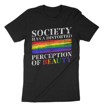 Black Society Has A Distorted Perception Of Beauty T-Shirt#color_black