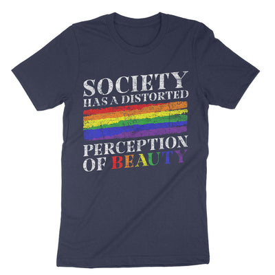 Navy Society Has A Distorted Perception Of Beauty T-Shirt#color_navy