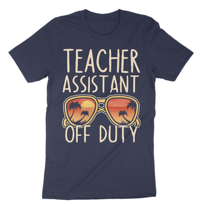 Navy Teacher Assistant Off Duty T-Shirt#color_navy