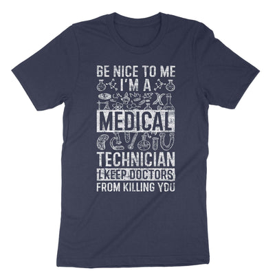 Navy Funny Medical Lab Tech T-Shirt#color_navy