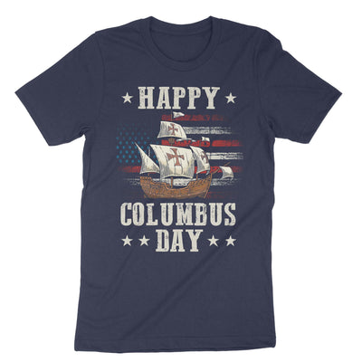 Navy Happy Columbus Day T-Shirt#color_navy
