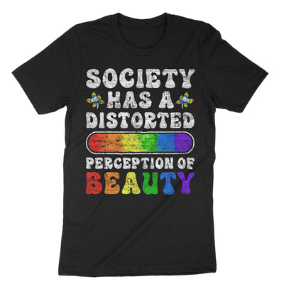 Black Society Has A Distorted Perception Of Beauty T-Shirt#color_black