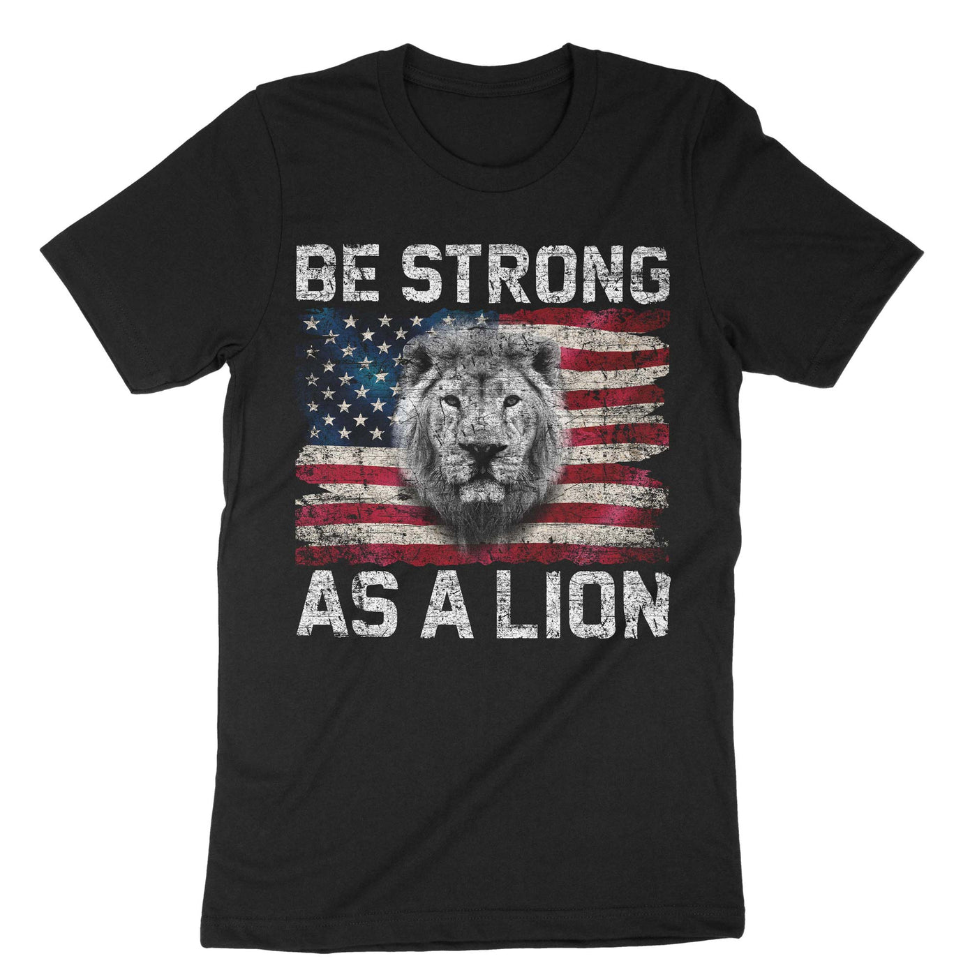 Black Be Strong As A Lion T-Shirt#color_black