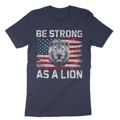 Navy Be Strong As A Lion T-Shirt#color_navy