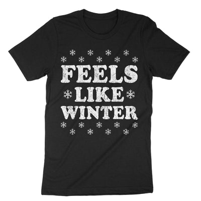 Black Feels Like Winter T-Shirt#color_black