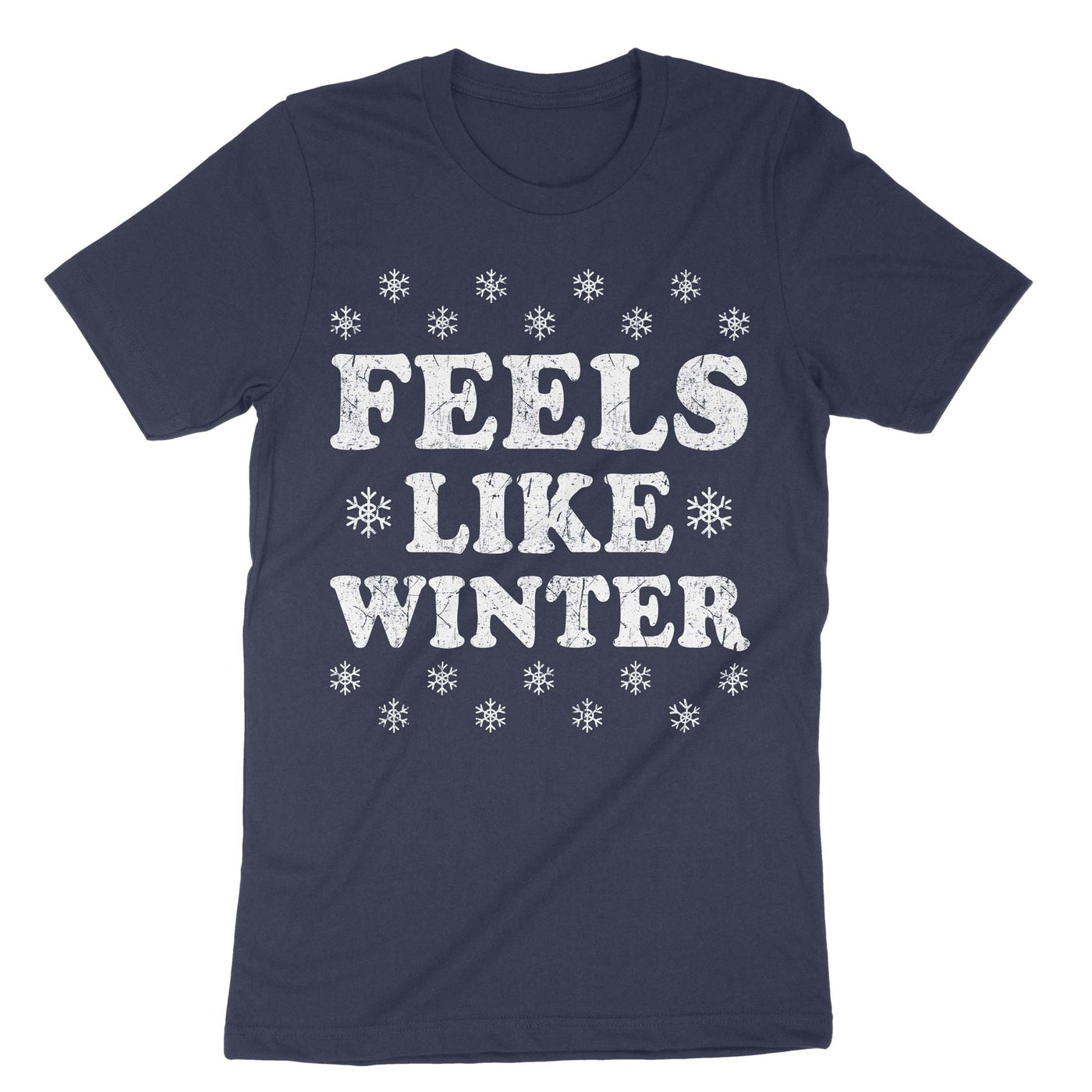 Navy Feels Like Winter T-Shirt#color_navy