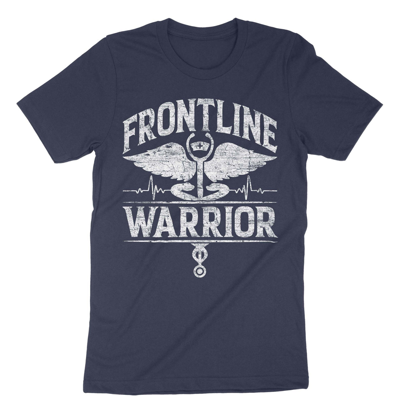 Navy Frontline Warrior Nurse T-Shirt#color_navy