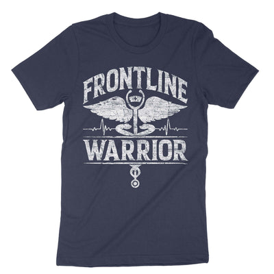 Navy Frontline Warrior Nurse T-Shirt#color_navy