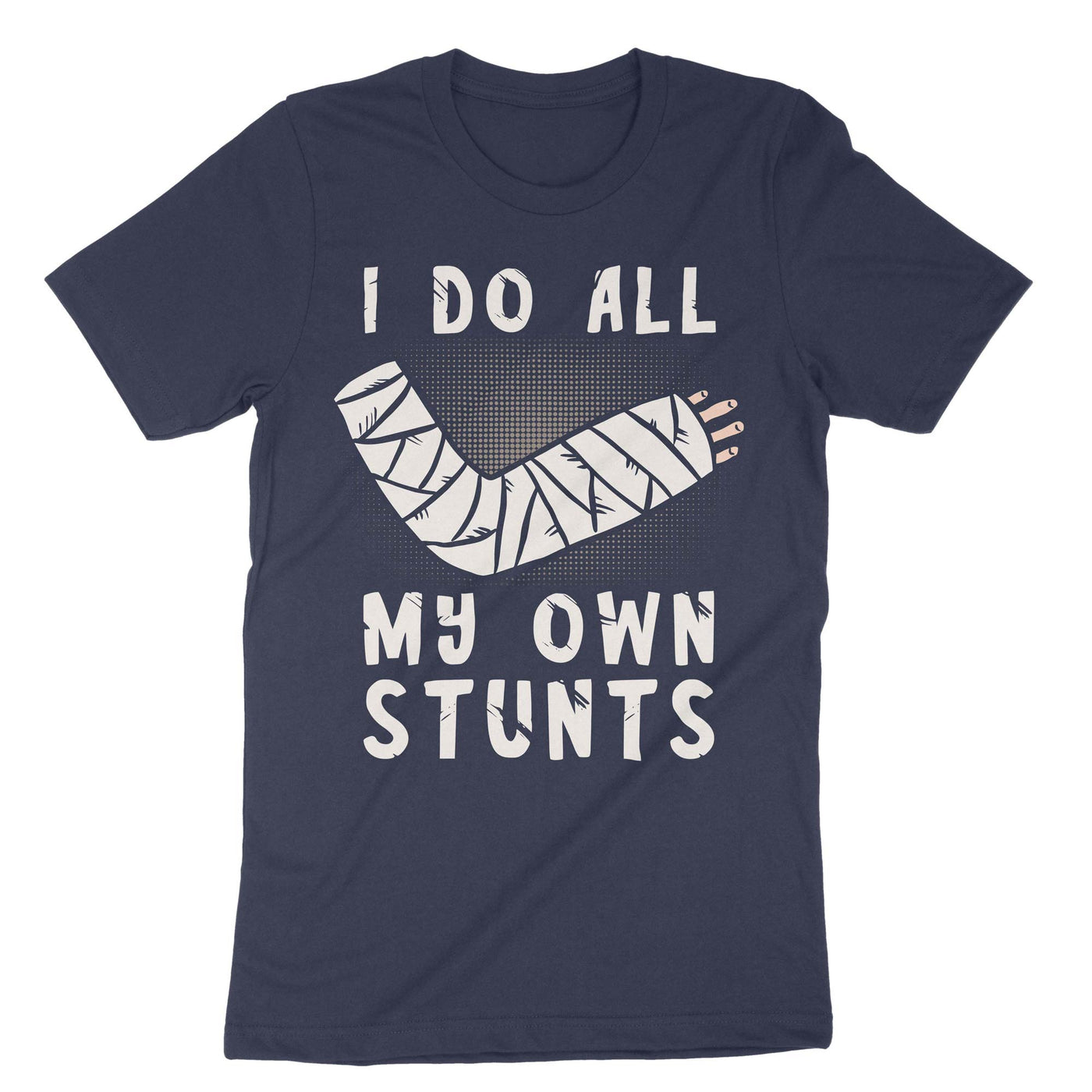 Navy I Do All My Own Stunts T-Shirt#color_navy
