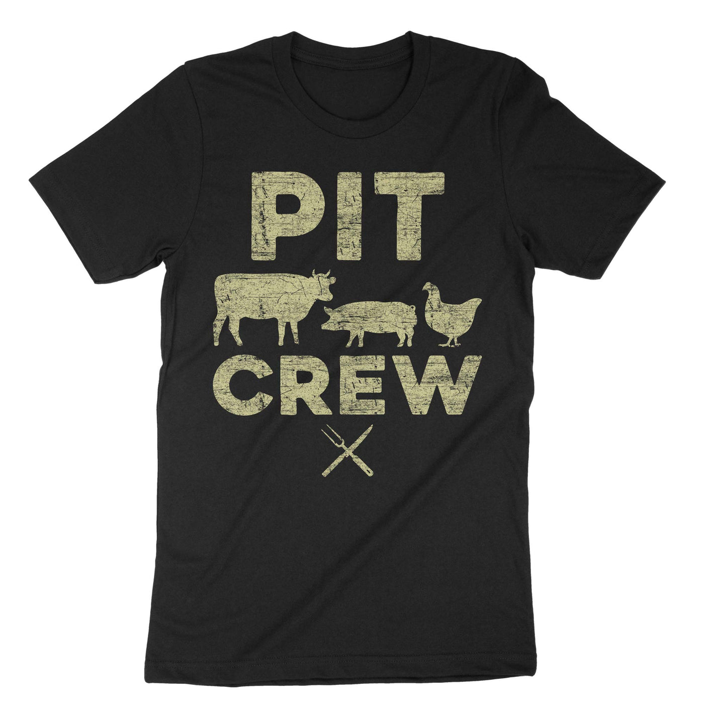 Black Pit Crew T-Shirt#color_black