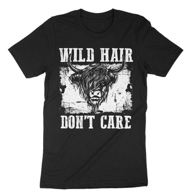 Black Wild Hair Dont Care T-Shirt#color_black