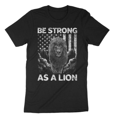 Black Be Strong As A Lion T-Shirt#color_black