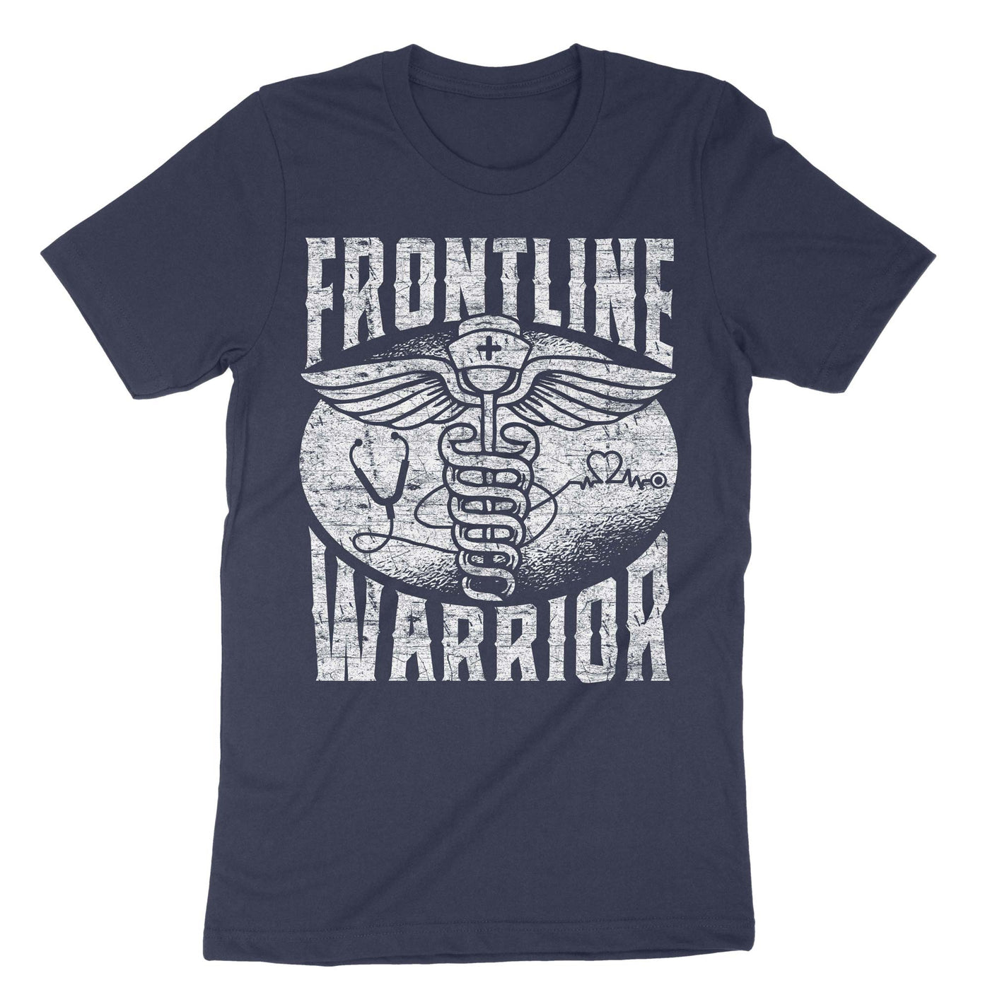 Navy Frontline Warrior Nurse T-Shirt#color_navy