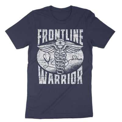Navy Frontline Warrior Nurse T-Shirt#color_navy
