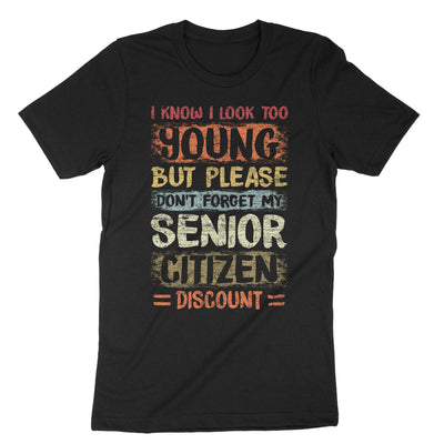 Black Funny Senior Citizen Reminder T-Shirt#color_black