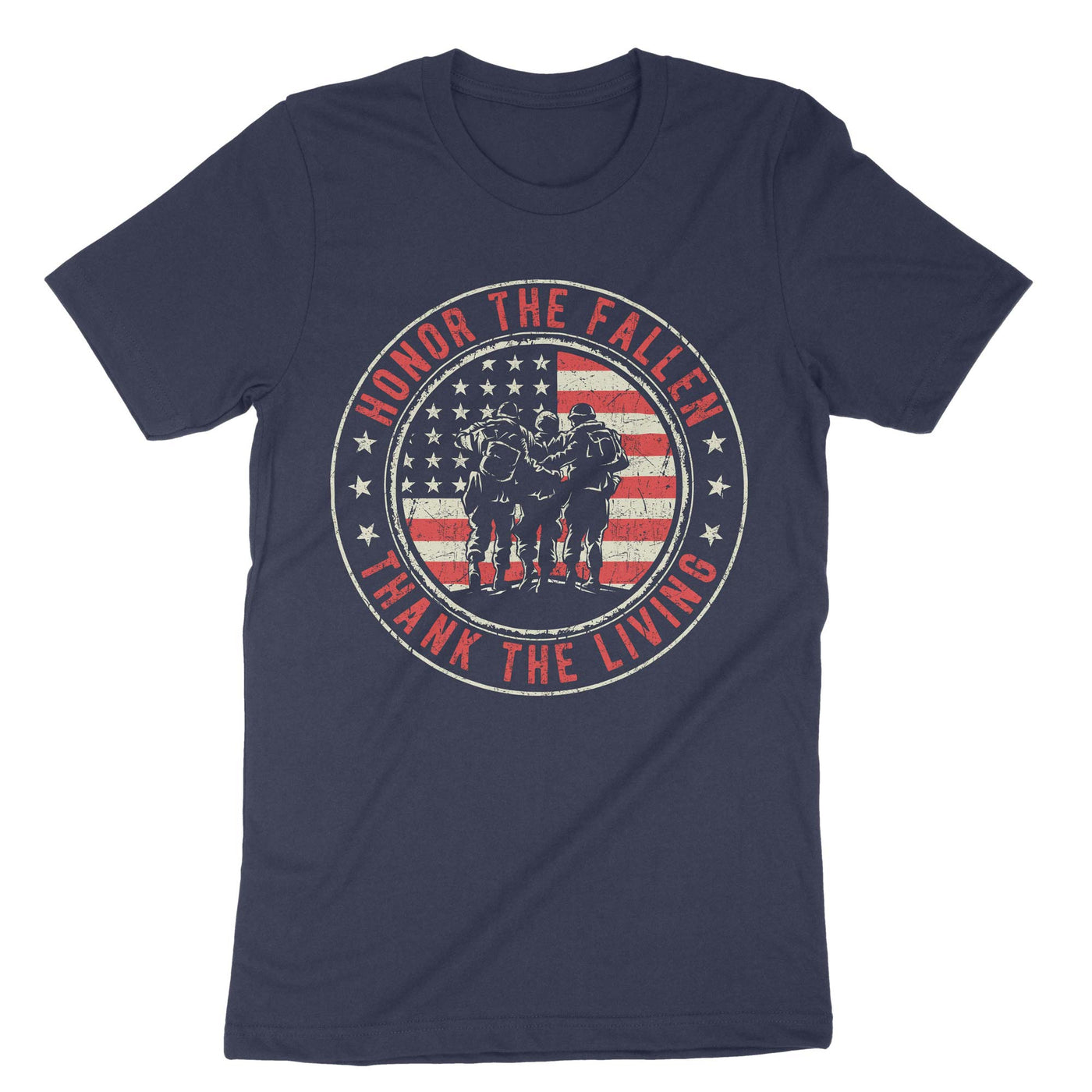 Navy Honor The Fallen Thank The Living T-Shirt#color_navy