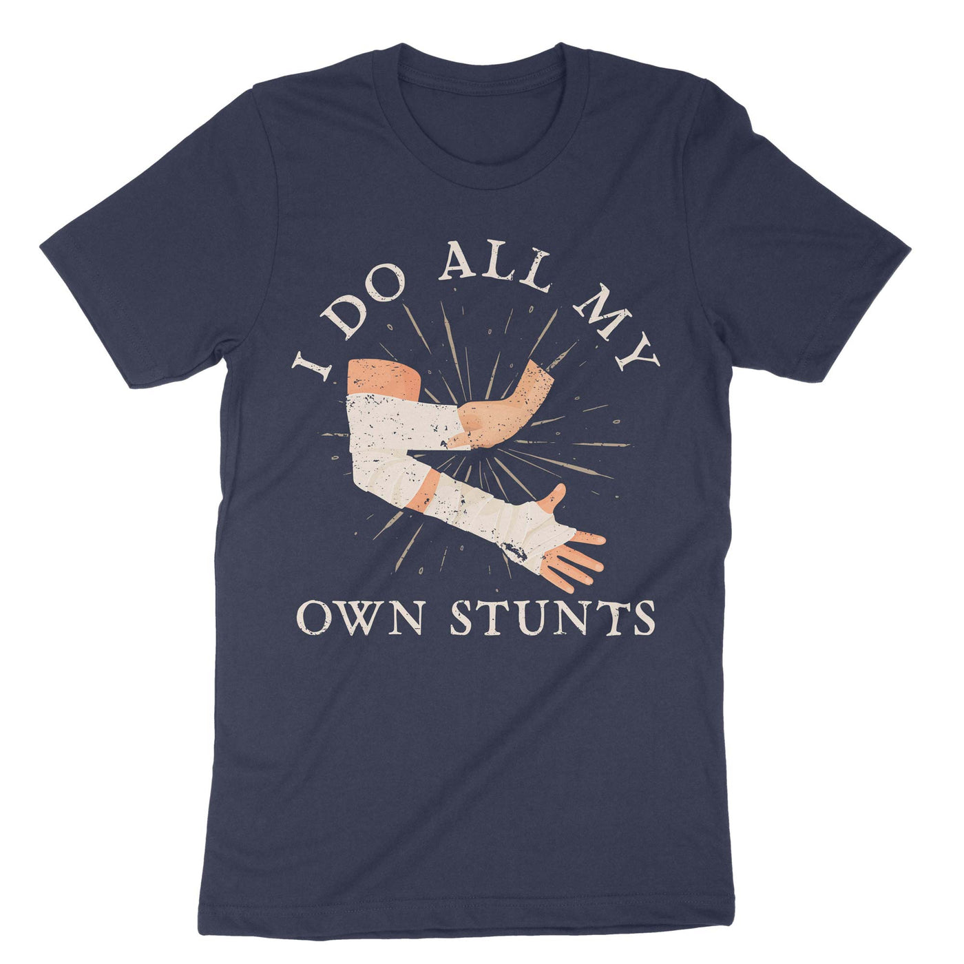 Navy I Do All My Own Stunts T-Shirt#color_navy
