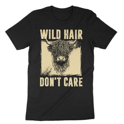 Black Wild Hair Dont Care T-Shirt#color_black