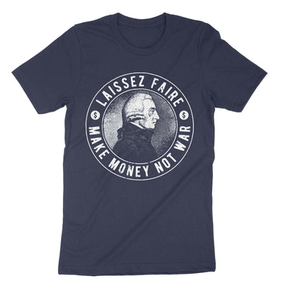 Navy Adam Smith Laissez Faire T-Shirt#color_navy