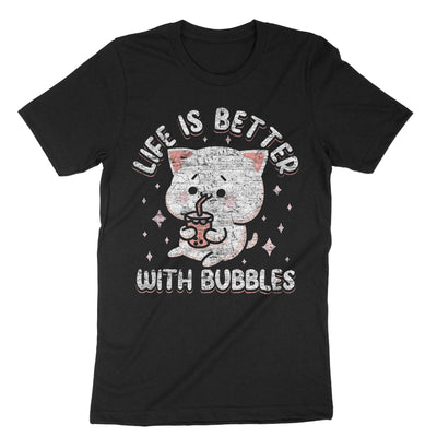 Black Life Is Better With Bubbles T-Shirt#color_black
