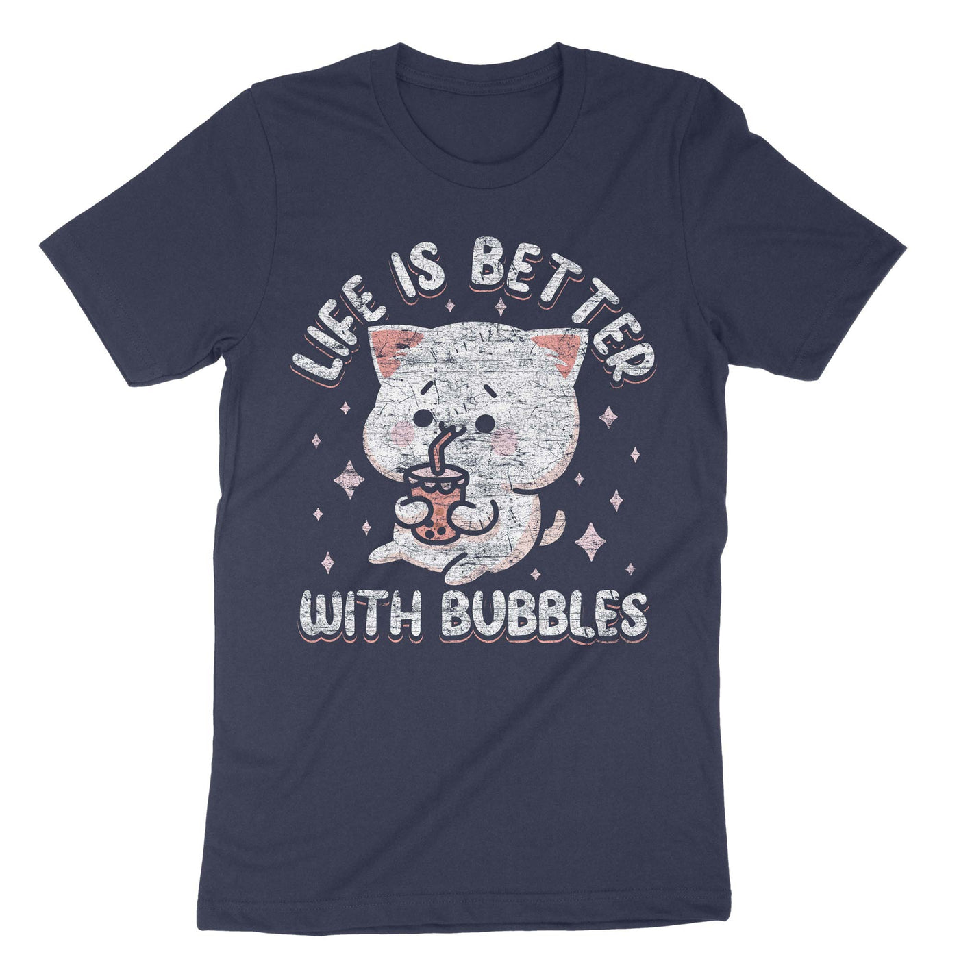Navy Life Is Better With Bubbles T-Shirt#color_navy