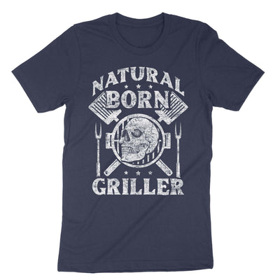 Navy Natural Born Griller T-Shirt#color_navy
