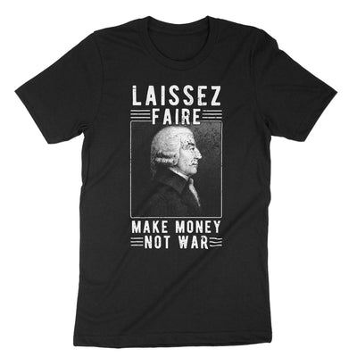 Black Adam Smith Laissez Faire T-Shirt#color_black