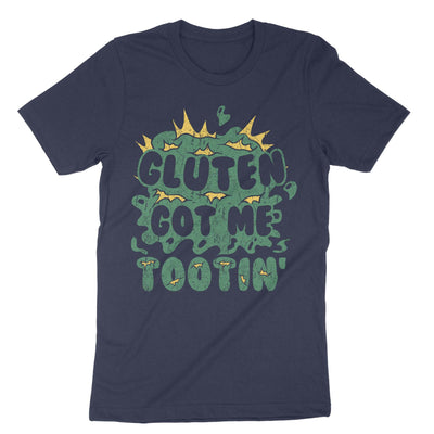 Navy Gluten Got Me Tootin T-Shirt#color_navy