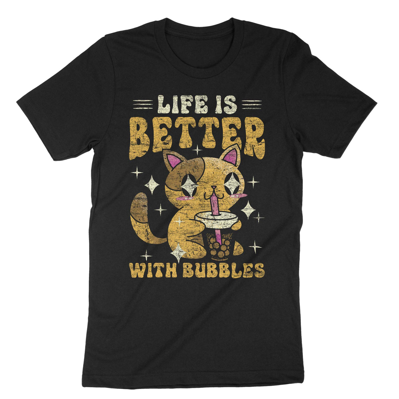 Black Life Is Better With Bubbles T-Shirt#color_black