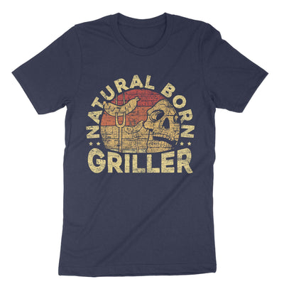 Navy Natural Born Griller T-Shirt#color_navy