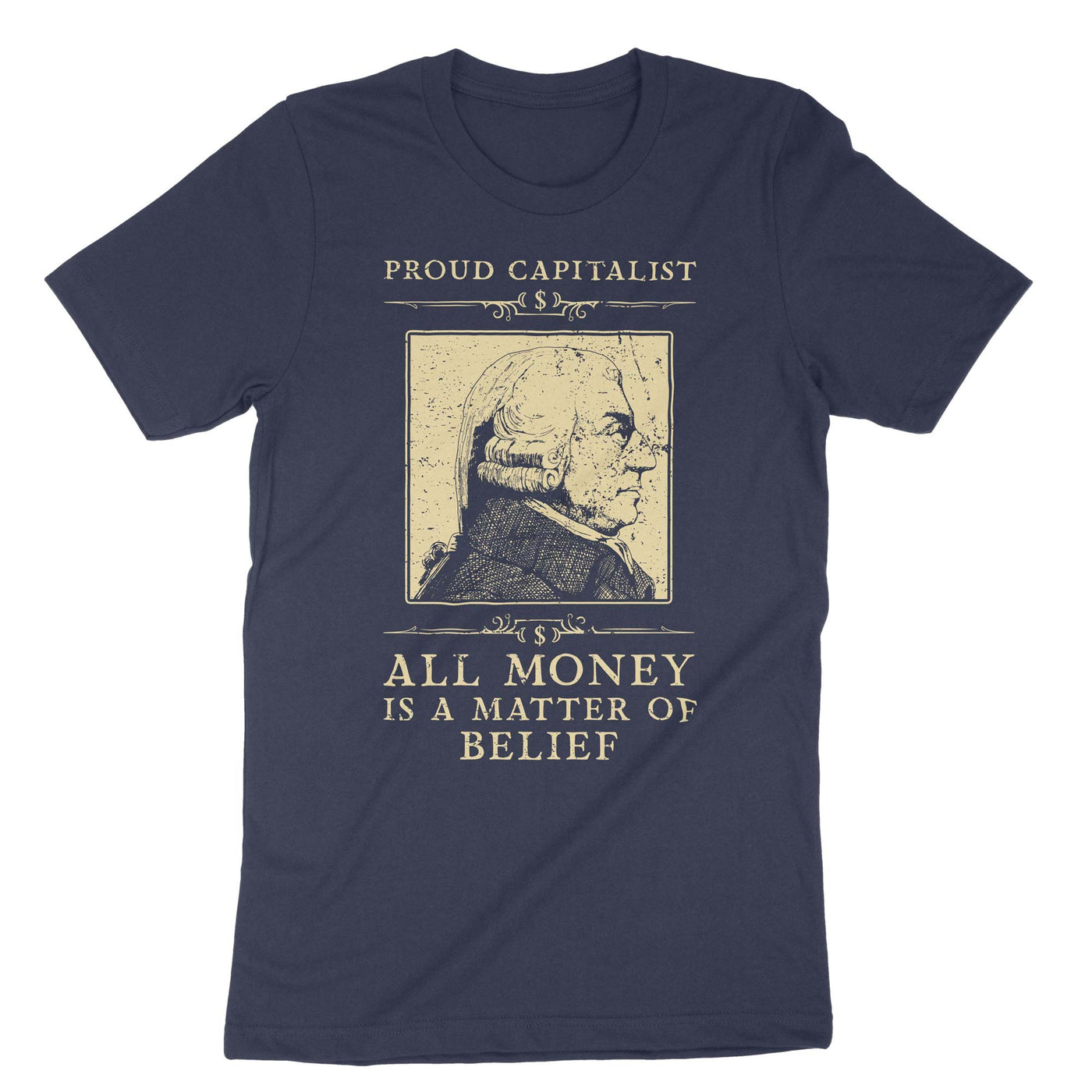 Navy Adam Smith All Money Is A Matter Of Belief T-Shirt#color_navy