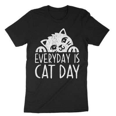 Black Everyday Is Cat Day T-Shirt#color_black