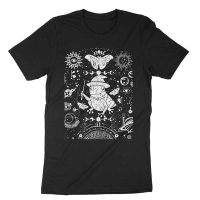 Black Frog Wizard Dark Academia Aesthetic T-Shirt#color_black