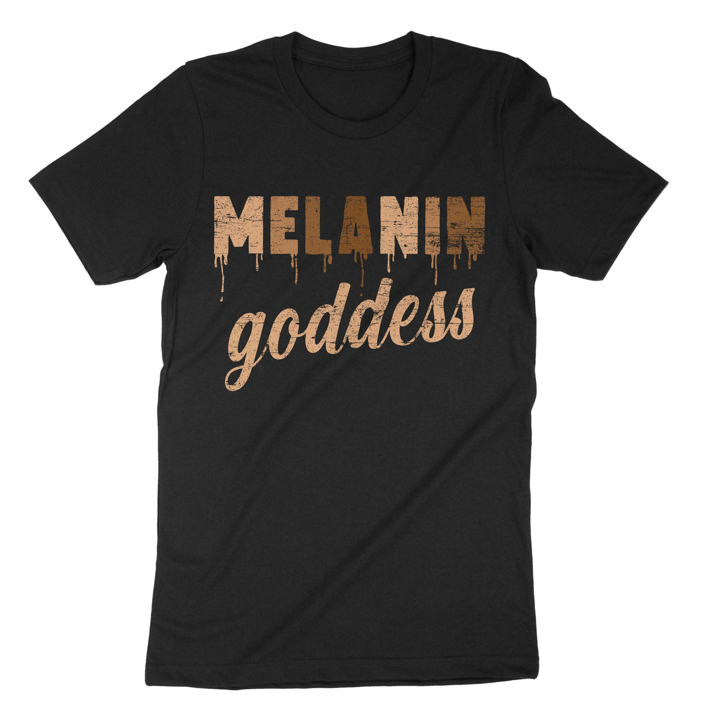 Black Melanin Goddess T-Shirt#color_black