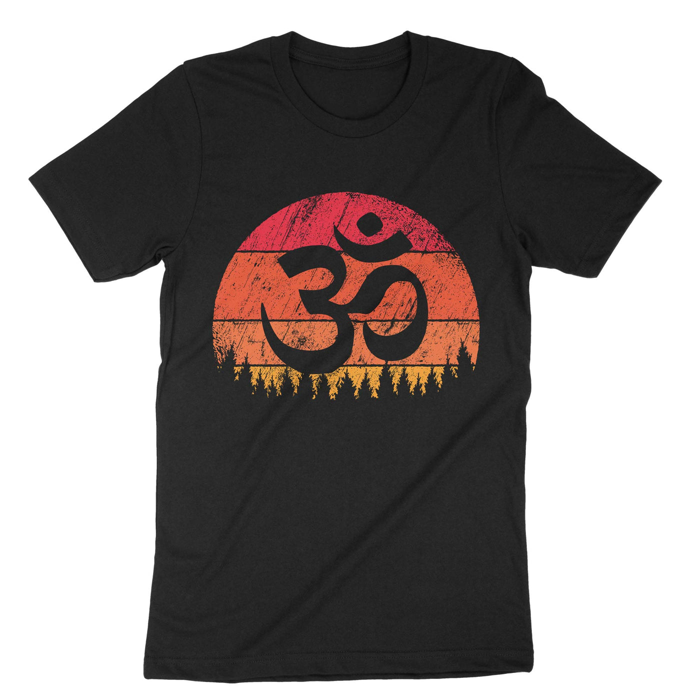 Black Om Mantra T-Shirt#color_black