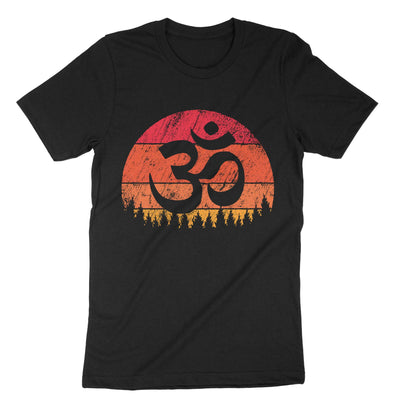 Black Om Mantra T-Shirt#color_black