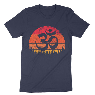 Navy Om Mantra T-Shirt#color_navy