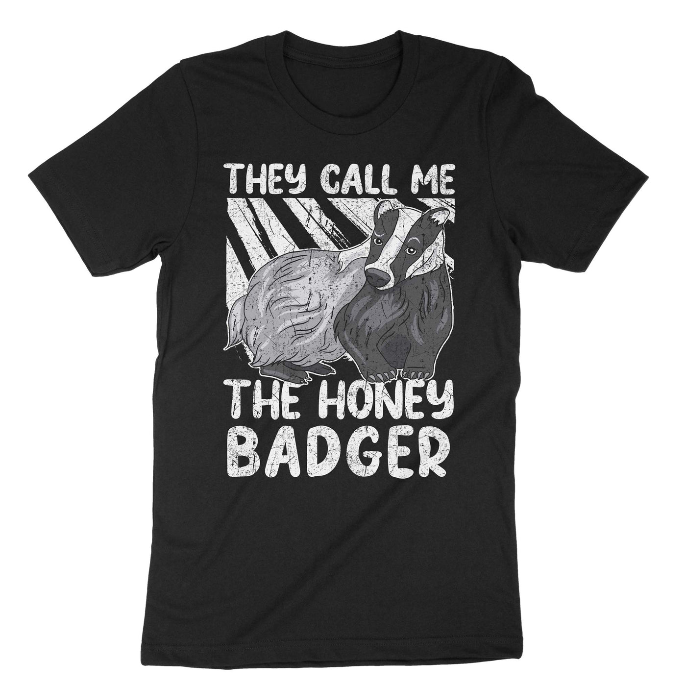 Black They Call Me The Honey Badger T-Shirt#color_black