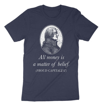 Navy Adam Smith All Money Is A Matter Of Belief T-Shirt#color_navy