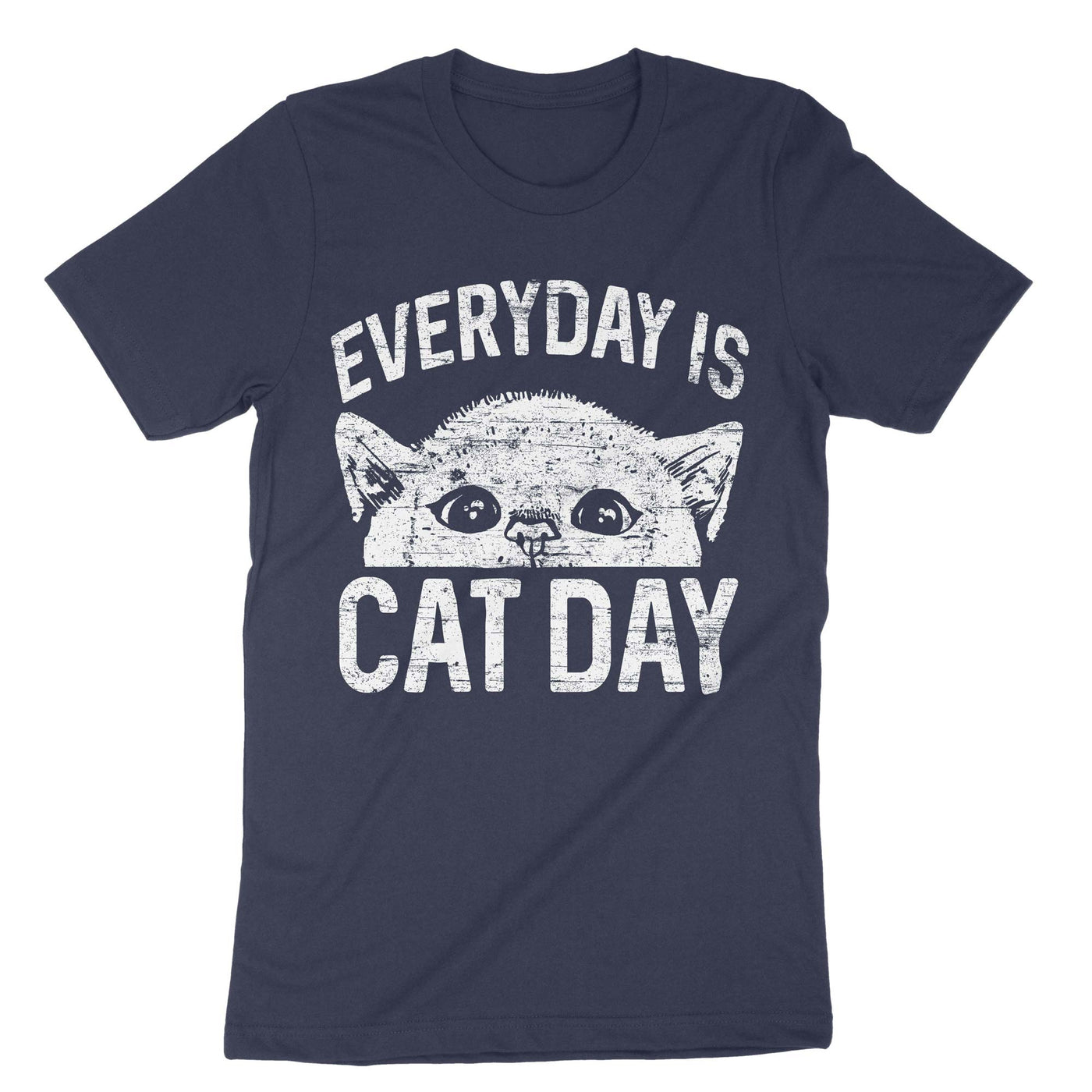 Navy Everyday Is Cat Day T-Shirt#color_navy