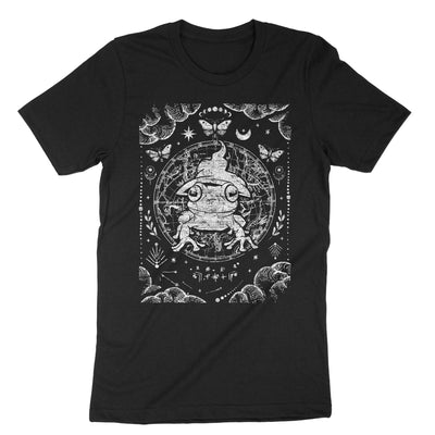 Black Frog Wizard Dark Academia Aesthetic T-Shirt#color_black