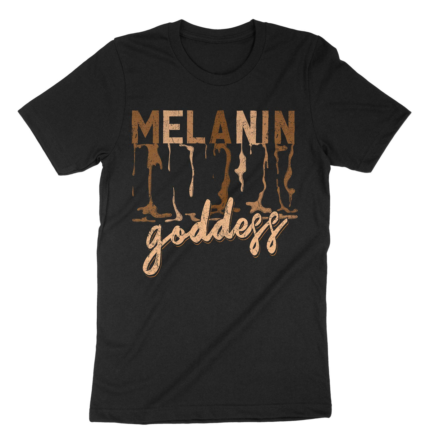 Black Melanin Goddess T-Shirt#color_black