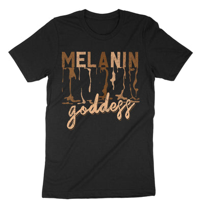 Black Melanin Goddess T-Shirt#color_black