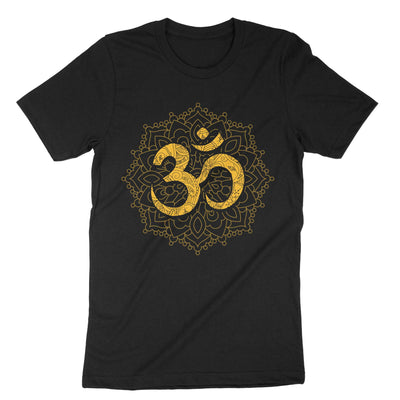 Black Om Mantra T-Shirt#color_black