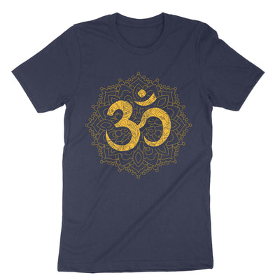 Navy Om Mantra T-Shirt#color_navy