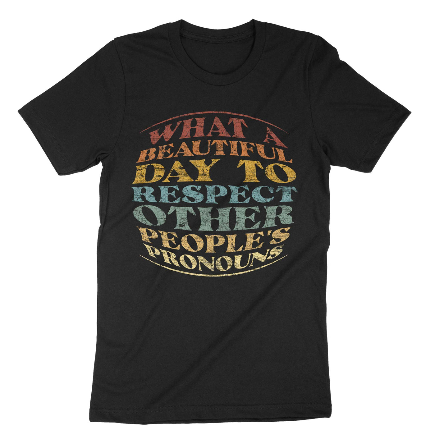 Black What A Beautiful Day To Respect T-Shirt#color_black